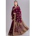 PLUM PAKISTANI MARRIAGE FUNCTION WEDDING SAREE